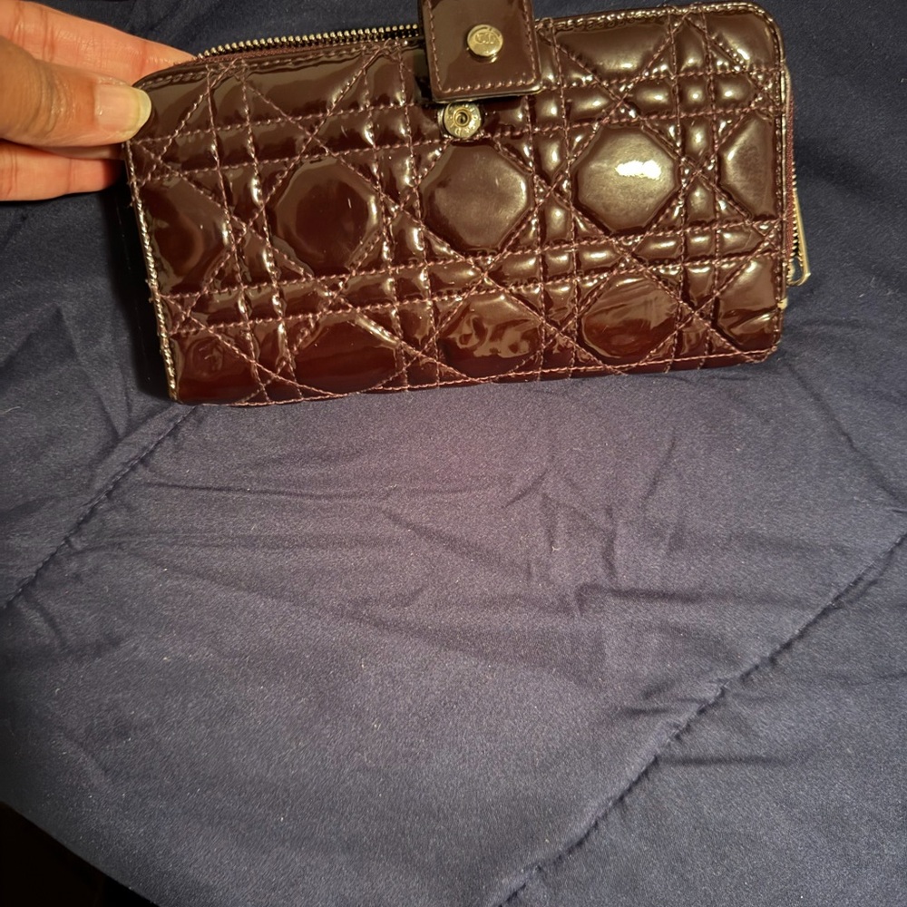 Christian Dior patent wallet